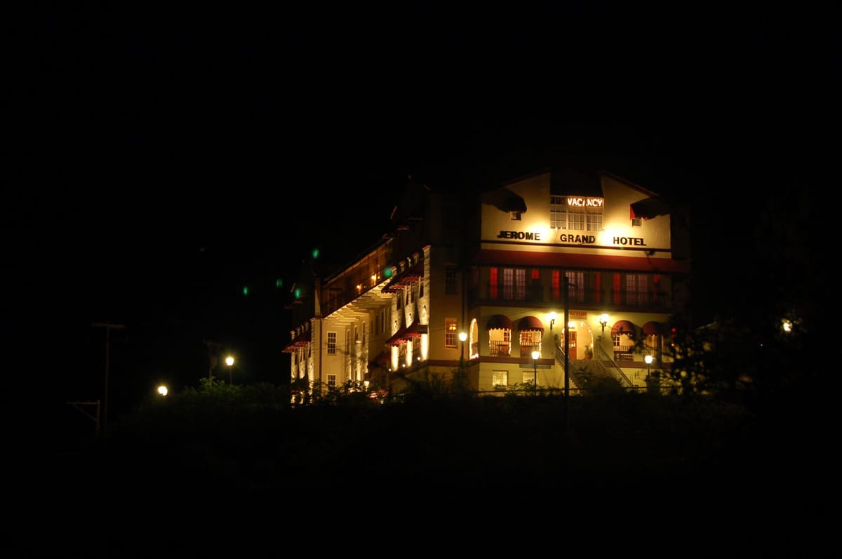 The Jerome Grand Hotel by night